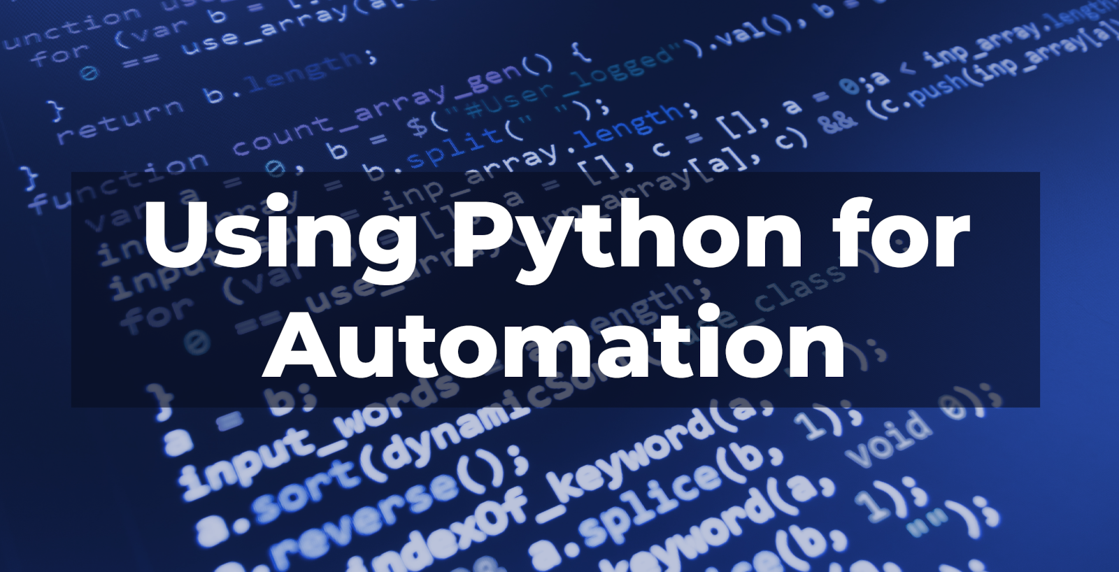 Using Python for Automation